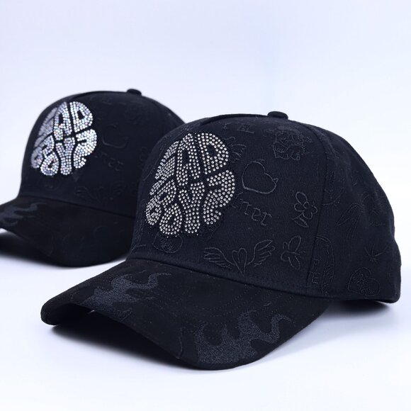 Y2K Dandy Hats x Sad Boyz Streetwear Hat – Black Gothic Crystal Snapback - Picture 1 of 5